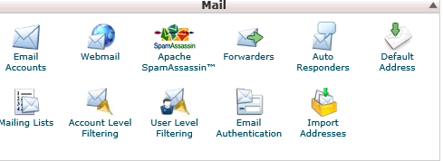 Mở Default Address trong cPanel để cấu hình Catch-All Email